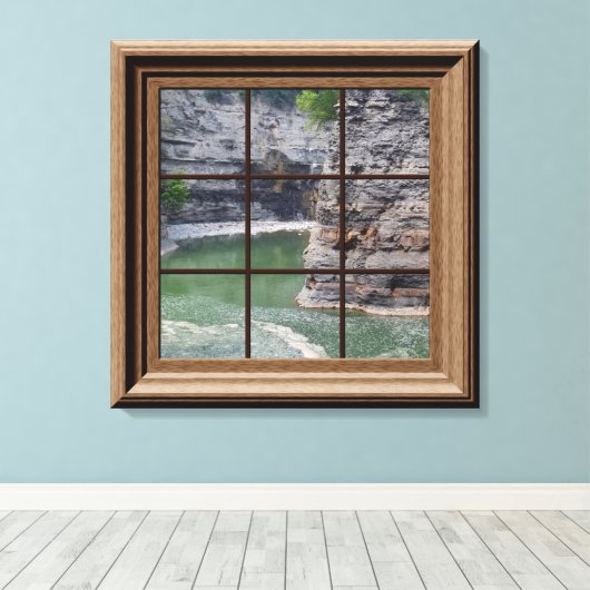 Imitate Window Scene Genesee River Gorge Leinwand (Insitu (Holzboden))
