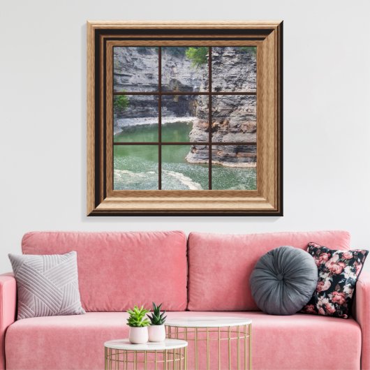 Imitate Window Scene Genesee River Gorge Leinwand (Insitu (Wohnzimmer))