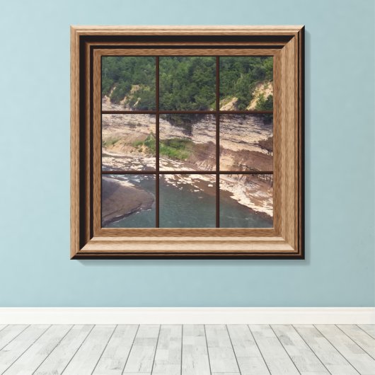 Imitate Window Scene Genesee River Gorge Leinwand (Insitu (Holzboden))