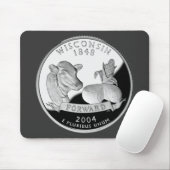 Imitate Wisconsin Staat Quarter Kuh Käse Mais Farm Mousepad (Mit Mouse)