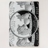 Imitate Wisconsin Staat Quarter Kuh Käse Mais Farm Puzzle (Vertikal)