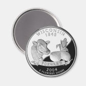 Imitate Wisconsin Staat Quarter Kuh Käse Maisfarm Magnet (Vorderseite/Rückseite)