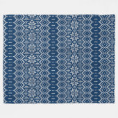 Imitate Wolle Knittern Muster blau Weiß Fleecedecke (Vorderseite (Horizontal))