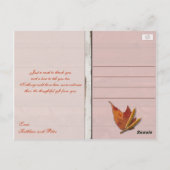 IMITATE Wood, Blätter, Herz Danke Post Card Postkarte (Rückseite)