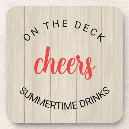 Imitate Wood Deck Cheers Getränkeuntersetzer (Vorderseite)