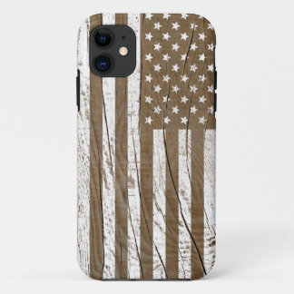 Imitate Wood Grain Grunge American Flag Case-Mate iPhone Hülle
