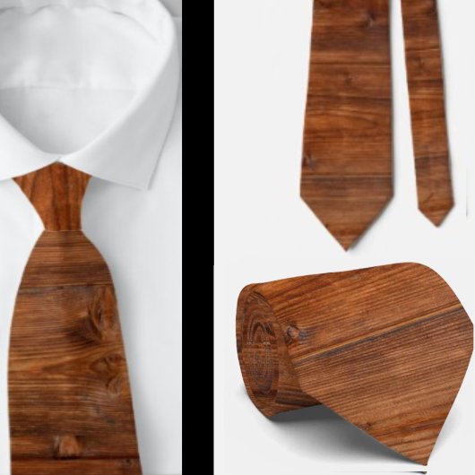 Imitate Wood Grain Masculine Rustic Neck Tie Neckt Krawatte