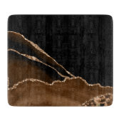 Imitate Wüste Brown marmorierten Agate Zeitstone Schneidebrett (Vorderseite)
