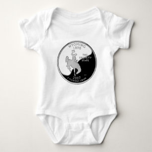 Imitate Wyoming Staat Quarter Baby Strampler