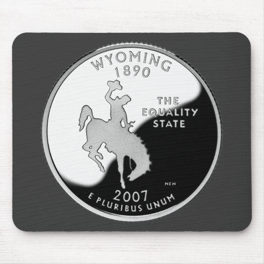 Imitate Wyoming Staat Quarter Mousepad (Vorne)