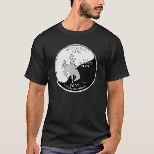 Imitate Wyoming Staat Quarter T-Shirt (Vorderseite)