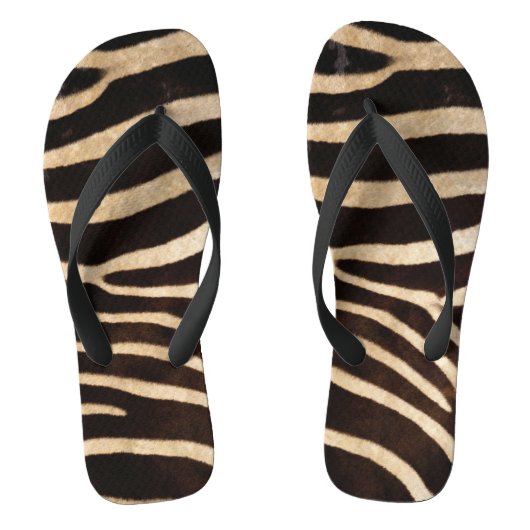 Imitate Zebra Skin Flip Flops Badesandalen (Fußbett)