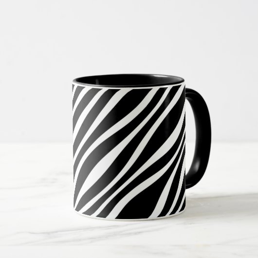 IMITATE ZEBRA STRIPE BOLD DRUCKEN TASSE (VorderseiteRechts)