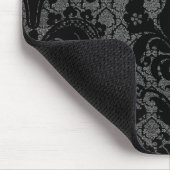 Imitate zeichnen schwarz-graues Damastmuster aus Mousepad (Ecke)