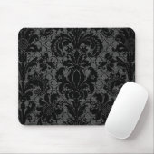 Imitate zeichnen schwarz-graues Damastmuster aus Mousepad (Mit Mouse)