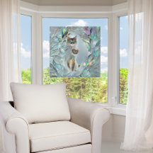 Imitate zerbrochenes Glas zwei Katzen raus