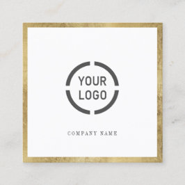 Imitate - Zollfirmenlogo für Goldgrenzen beruflich Quadratische Visitenkarte
