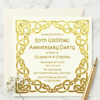 Imitate zum 50. Hochzeitstag Gold Celtic Knot Inv