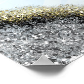 Imitate zum 50. Jubiläum Glitzer Begrüßungszeichen Poster (Ecke)