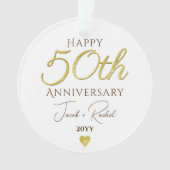 Imitate zum 50. Jubiläum Gold Custom Wedding Ornament (Vorderseite)