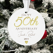 Imitate zum 50. Jubiläum Gold Custom Wedding Ornament