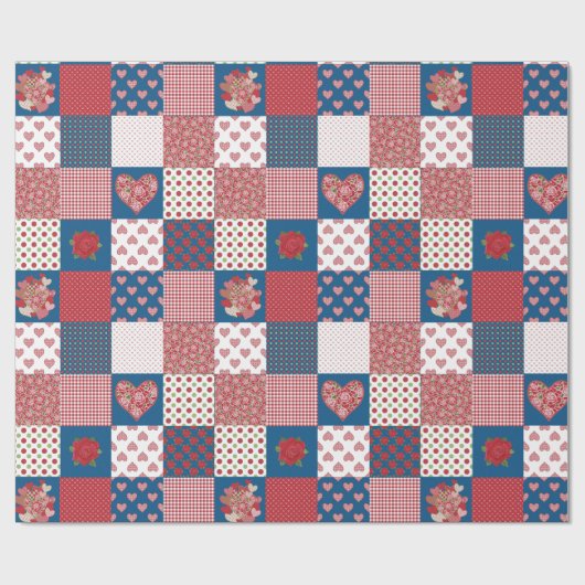 Imitate zum Patchwork-Wrapping-Papier für Herz und Geschenkpapier (Flach)