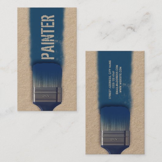 Imitatfarbenbürsten-Spurnabdeckung Visitenkarte (Vorne/Hinten)
