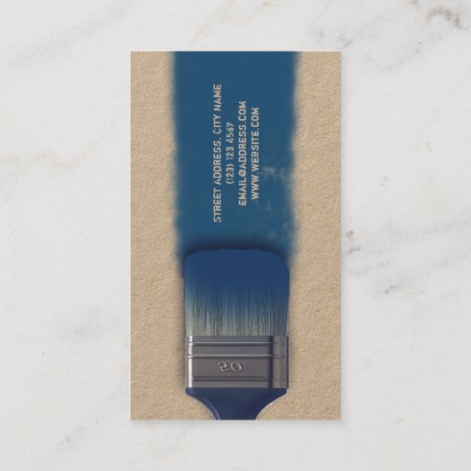 Imitatfarbenbürsten-Spurnabdeckung Visitenkarte (Rückseite)