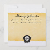 Imitatgoldemblemangestellter 20-Jahr-Jahrestag Einladung (Rückseite)