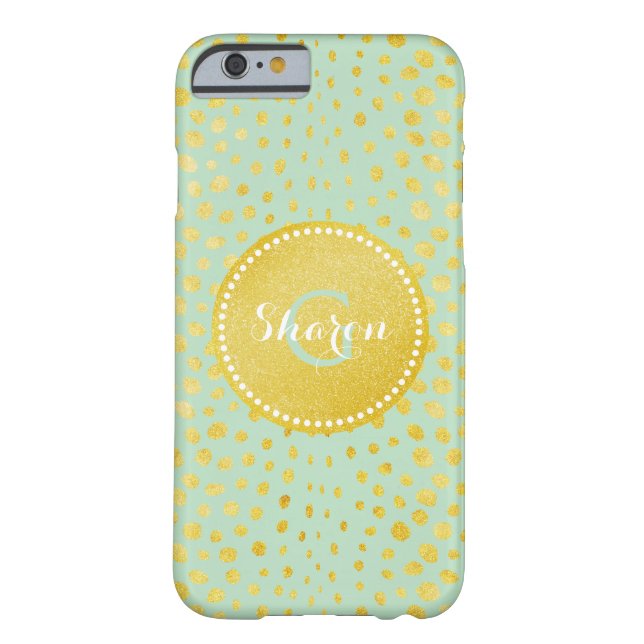 ImitatgoldGlitter Cheetah-Druckmonogramm des Chic Case-Mate iPhone Hülle (Rückseite)