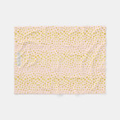 ImitatgoldGlitter Cheetah-Druckmonogramm des Chic Fleecedecke (Vorderseite (Horizontal))