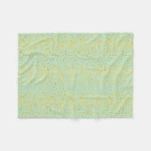 ImitatgoldGlitter Cheetah-Druckmonogramm des Chic Fleecedecke (Vorderseite (Horizontal))