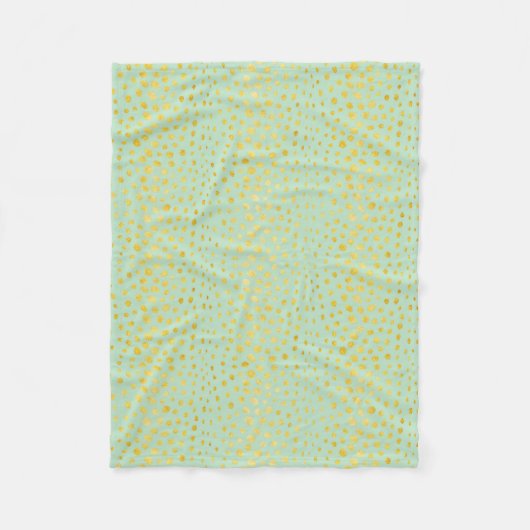 ImitatgoldGlitter Cheetah-Druckmonogramm des Chic Fleecedecke (Vorderseite)