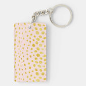 ImitatgoldGlitter Cheetah-Druckmonogramm des Chic Schlüsselanhänger (Rückseite)