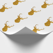 Imitatgoldhirschrotwildweihnachtsverpackungspapier Geschenkpapier (Ecke)