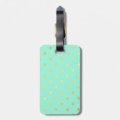 Imitatgoldminzen-Polkapunkte Gepäckanhänger (Rückseite vertikal)