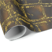 Imitatgoldschlangenhautbeschaffenheit auf dunklem geschenkpapier (Rolleneckpunkt)