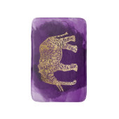 Imitatgoldstammes- Elefant lila Brushstroke Badematte (Vorderseite Vertikal)