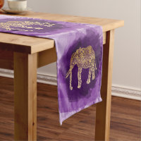 Imitatgoldstammes- Elefant lila Brushstroke