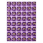 Imitatgoldstammes- Elefant lila Brushstroke Tischdecke (Vorderseite)
