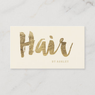 Imitatgoldtypographieelfenbein des Haar-Stylisten Visitenkarte