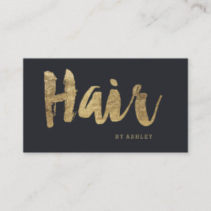 Imitatgoldtypographiegrau des Haar-Stylisten Visitenkarte