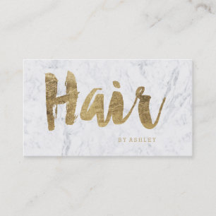 Imitatgoldtypographiemarmor des Haar-Stylisten Visitenkarte