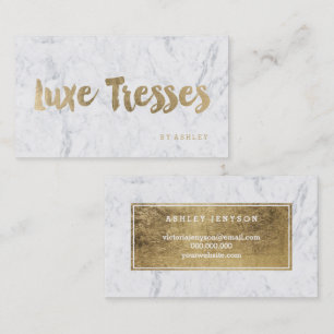 Imitatgoldtypographiemarmor des Logos moderner Visitenkarte