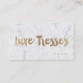 Imitatgoldtypographiemarmor des Logos moderner Visitenkarte (Vorderseite)