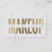 Imitatgoldtypographiemarmor des Make-upkünstlers Visitenkarte (Vorderseite)