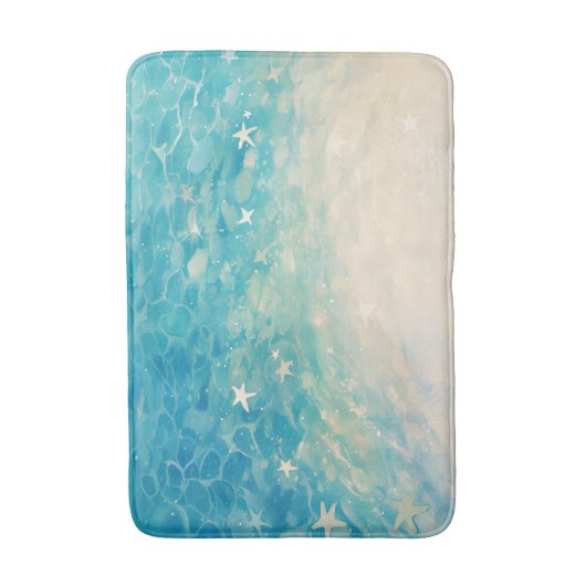 Imitation Beach Sand Starfish Anime Style Badematte (Vorderseite Vertikal)