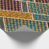 Imitation eines indischen Patchwork-Musters mit Te Geschenkpapier (Ecke)