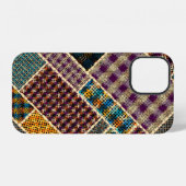Imitation eines indischen Patchwork-Musters mit Te iPhone Hülle (Rückseite (Horizontal))