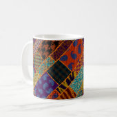 Imitation eines indischen Patchwork-Musters mit Te Kaffeetasse (Vorderseite Links)
